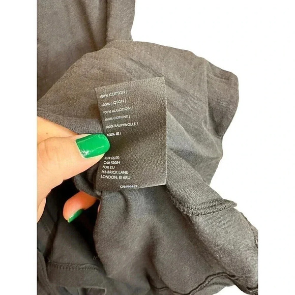 Anthropologie Rosamund Tie-front Tee Black Size Small - Picture 5 of 6